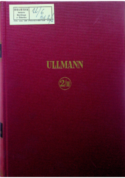 Ullmanns Encyklopadie der technischen chemie tom 2 2