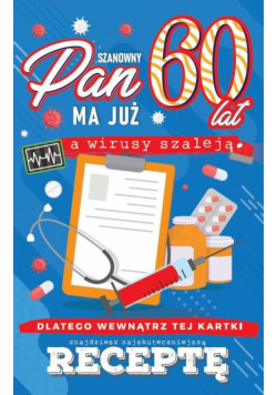 Karnet Urodzinowy z receptą 60
