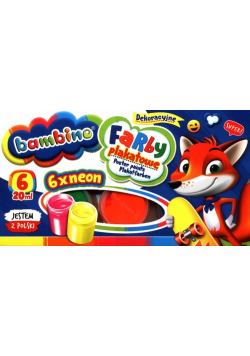 Farby plakatowe BAMBINO 6 kolorów 20 ml NEON