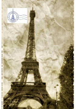 paris France  Eiffel Tower Vintage creative blank journal