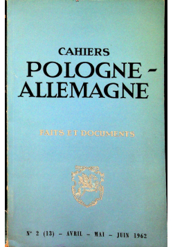 Cahiers Pologne - Allemagne 2