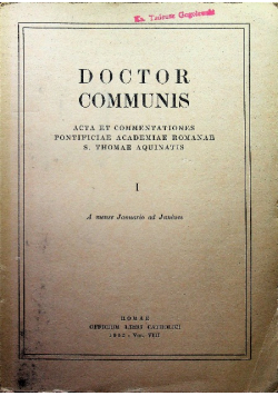 Doctor communis acta et commentationes