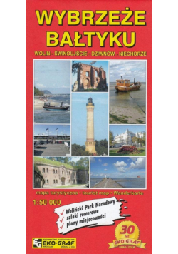 Mapa turystyczna - Wybrzeże Bałtyku 1:50 000