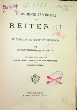 Illustrirte geschichte der reiterei 1892r