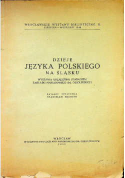 Dzieje języka polskiego na śląsku 1948 r.