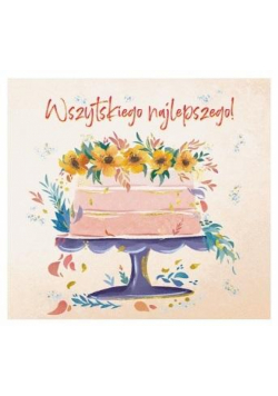 Karnet KW Tort kwiaty