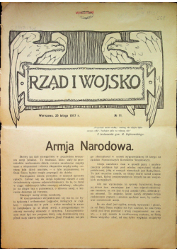 Rząd i wojsko nr 11 1917r