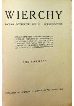 Wierchy rok pierwszy 1923 r.
