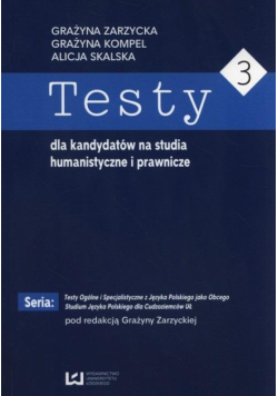 Testy dla kandydatów na studia humanistyczne