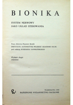 Bionika System nerwowy jako układ sterowania
