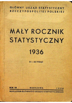 Mały Rocznik Statystyczny 1936 r.