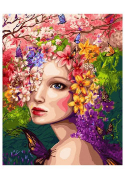 Malowanie po numerach - Wiosenna wróżka 40x50 cm
