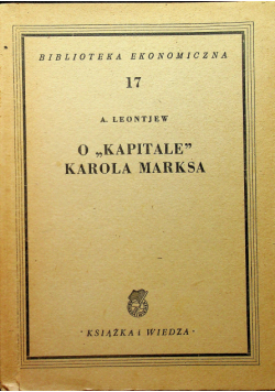 o Kapitale Karola Marksa