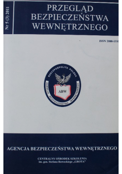 Przegląd bezpieczeństwa wewnętrznego Nr 5