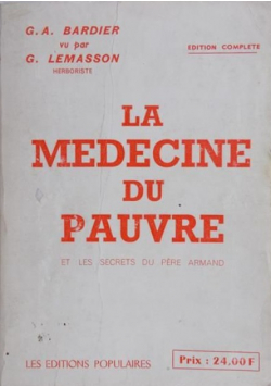Bardier G. A - La médecine du pauvre