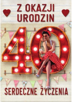 Kartka okolicznościowa Urodziny duża 40 TDF24