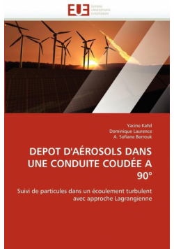 Depot d'aérosols dans une conduite coudée a 90°
