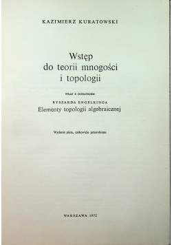 Wstęp do teorii mnogości i topologii