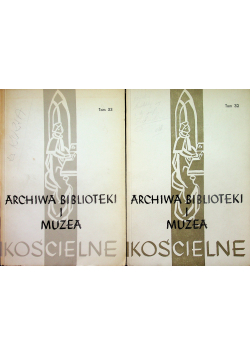 Archiwa Biblioteki i Muzea Kościelne tom 32 i 33