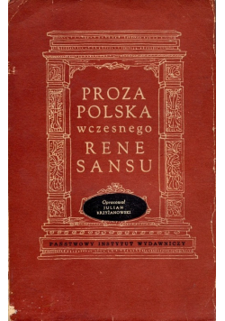 Proza polska wczesnego renesansu