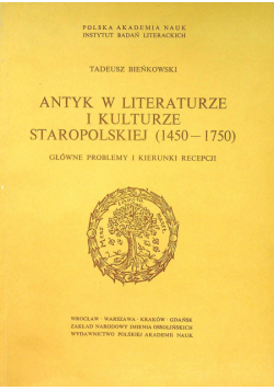 Antyk w literaturze i kulturze staropolskiej