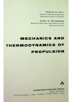 Mechanics and thermodynamics of propulsion