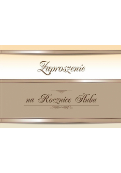 Zaproszenie Rocznica Ślubu ZT12 (10szt.)