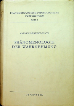 Phanomenologie der wahrnehmung