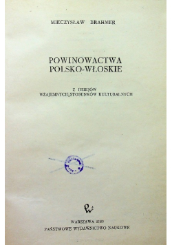 Powinowactwa polsko włoskie