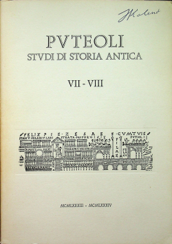 Puteoli Studi Di Storia Antica VII- VIII