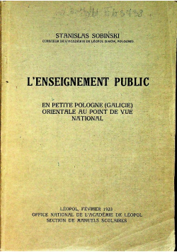 L enseignement public 1923 r