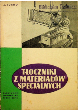 Tłoczniki z materiałów specjalnych