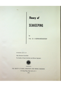 Theory of Seakeeping