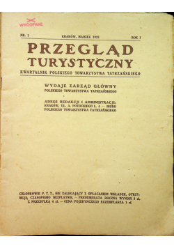 Przegląd turystyczny rok I nr 1 1925r