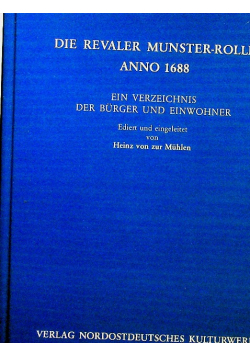 Die Revaler Munster Rolle Anno 1688