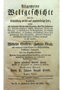 Allgemeine Weltgeschichte  1765 r