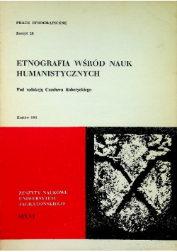 Prace Etnograficzne Zeszyt 28 Etnografia wśród nauk humanistycznych