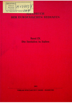 Handbuch der europaischen seehafen band X