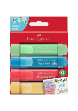 Zakreślacz pastelowy 4 kolory FABER CASTELL