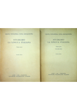 Studiamo La Lingua Italiana tom 1 i 2