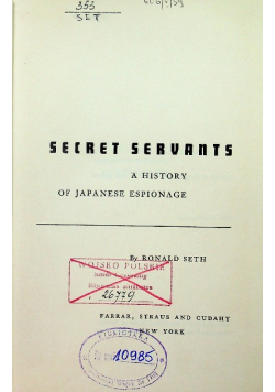Secret servants a history of japanese espionage
