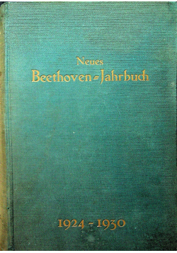 Neues Beethoven - Jahrbuch 1924 - 1930  około 1930 r