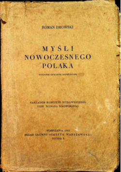 Myśli nowoczesnego Polaka 1933 r.
