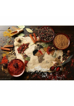 Puzzle 2000 Mapa świata- Przyprawy i zioła