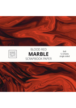 Blood Red Marble Scrapbook Paper