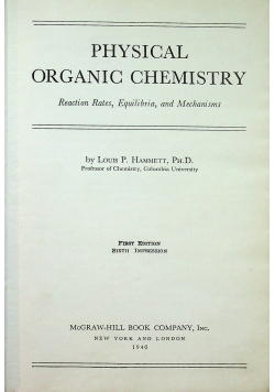 Physical organic chemistry 1940r