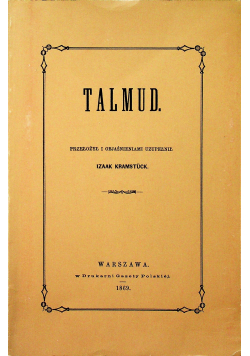 Talmud reprint z 1869 roku