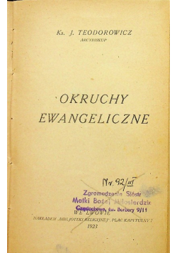 Okruchy ewangeliczne 1923 r