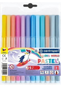 Flamastry Colour World Pastel 7550 12 kolorów