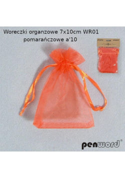Woreczki organzowe pomarańczowe 7x10cm 10szt